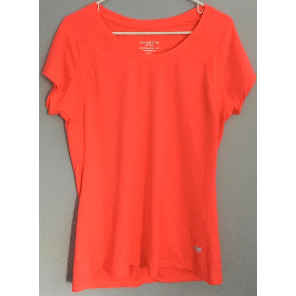 Marika Tek Shirt Womens Large Coral Dry Wik Performance Athletic Running Top